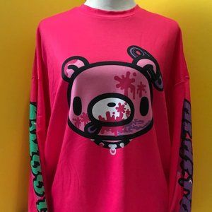 Gloomy Bear sleeved hot pink shirt NEW